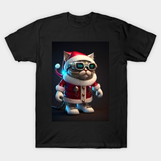 Cute Christmas Cosmic Cat T-Shirt